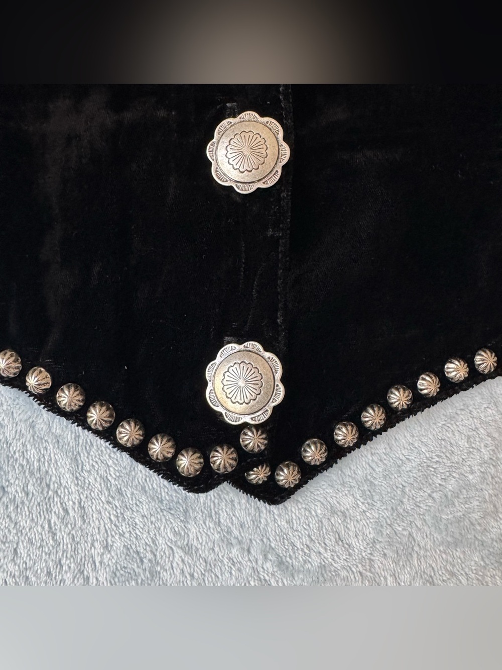 Double D Ranch Wear Black Velvet Vest Size M - Picture 3 of 11